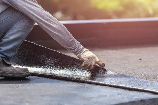 Professional Waterproofing technician working in Houston, OH